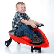 ZigZag Wiggle Car Red Energy Powered Driveway Ride on Fun for Kids