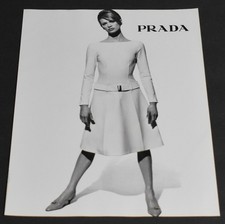 1995 Print Ad Sexy Fashion Long Legs Lady Heels Blonde Prada Dress Feminine Art