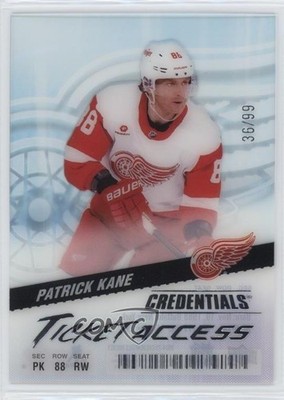 2024 Upper Deck Credentials Acetate Ticket Access 36/99 Patrick Kane #TA-PK 0g2a