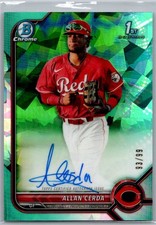 2022 Bowman Chrome Sapphire 1st Bowman Auto Aqua Refractor /99 Allan Cerda
