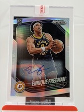2024-25 Panini Prizm Black Enrique Freeman Silver Auto Rookie Pacers