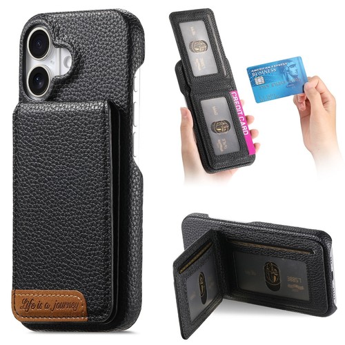 Leather Card Holder Phone Case For Apple iPhone 16 15 14 13 12 11 Pro X/XS Max - Picture 5 of 12