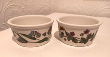 2 x Portmeirion Botanic Garden  small ,round, shallow Plant Pots