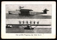 Postal de barco volador Dornier Do X AK, avión más grande, sin usar