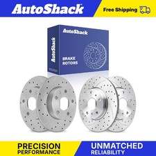 Front Rear Drilled Slotted Brake Rotors Set for VW Beetle Jetta Golf City