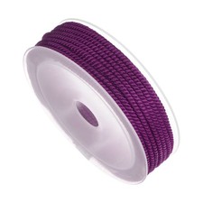 Nylon Twisted Cord 3mm 7.7 Yards Trim Rope for Decor Necklace Dark Magenta