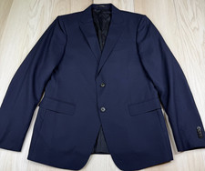 Z Zegna Turati Drop 8 Mens Casual Blazer Blue Single Breasted Preppy Size 38