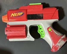 Vintage 2005 Nerf Dart Tag Crossfire C-044A Red Gray Green Blaster