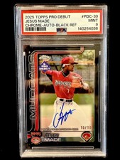 2025 Topps Pro Debut Jesus Made Black Chrome Auto Refractor /10 - PSA-9 -Brewers