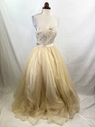 Milly Bridal Wedding Dress Gold Lace Beaded Tulle Sweetheart Princess Ball Gown