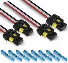 Pigtail Sockets Female Wiring Harness Headlight Plug Item Package Quantity: 4