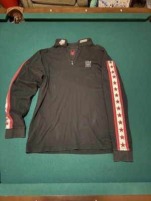 Vintage Spyder USA Olympic Ski Team 2002 Jacket 1/4 Zip Pullover Mens 2XLarge
