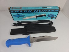 Shark Hunter United Cutlery Rostfrei Dive Knife UC773-B Italy | Blue Handle