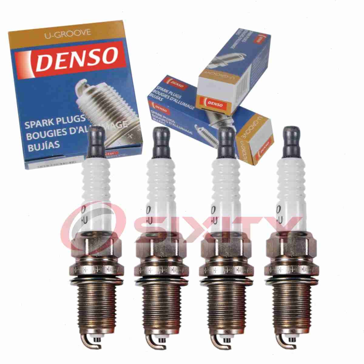 4 pc Denso Standard U-Groove Spark Plugs for 1992-1998 Suzuki Sidekick 1.6L xt
