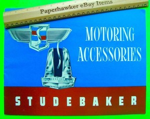 1947 STUDEBAKER FACTORY ACCESSORIES DLX 20-pg PART-COLOR CATALOG Brochure XLNT+
