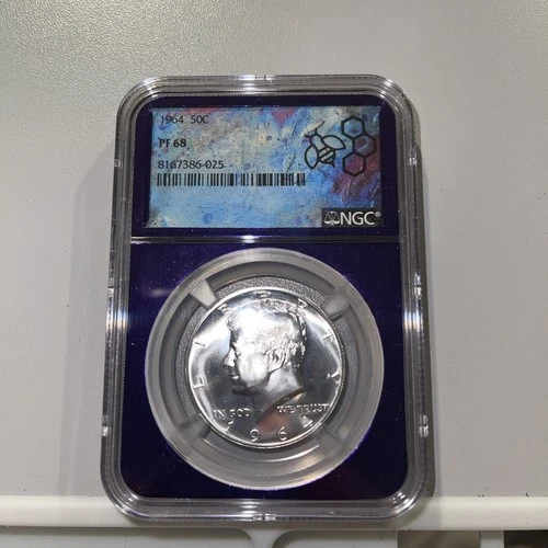 1964 NGC PF69 SILVER PROOF KENNEDY NGC Purple/Bee Labels on Vintage Coins