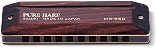 10 Hole Harmonica PURE HARP MR-550 B SUZUKI Free Ship w/Tracking# New from Japan