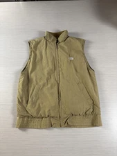 Crocodile Vest Mens Small Green Sleeveless Zip Up Puffer Outdoor Casual Classic