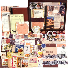 Scrapbook Supplies Kit, Vintage Junk Journaling Supplies, Scrapbooking Kit with