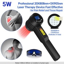 Class IV Laser Therapy Device 5W 808nm 905nm for Pain Relief Sciatica Portable
