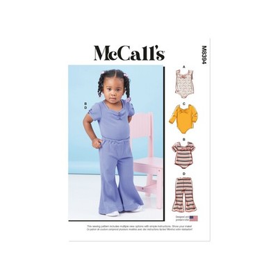 Schnittmuster McCall's , M8394 ,Baby- und Kleinkinder Anzug, A