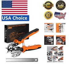 Precision Hole Punch Plier with 6 Sizes  V-Shaped Design for DIY Projects