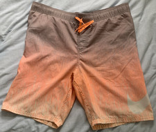 Nike Rush Ombre Breaker 9-Inch Volley Shorts Orange Sz M Swimwear NESS9512-849