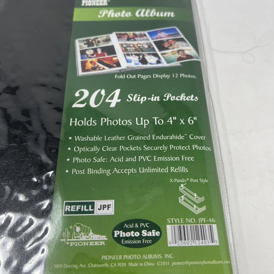 "Álbum de fotos plegable Pioneer JPF-46 cuero, negro y dorado para 204 fotos 4x6""" Foto 3 de 4