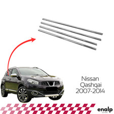 Garniture de cadre de fenêtre chromée 4 pièces pour Nissan Qashqai...