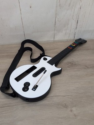 Nintendo Wii Guitar Hero Gibson Les Paul White Red Octane 95125-805 Tested 