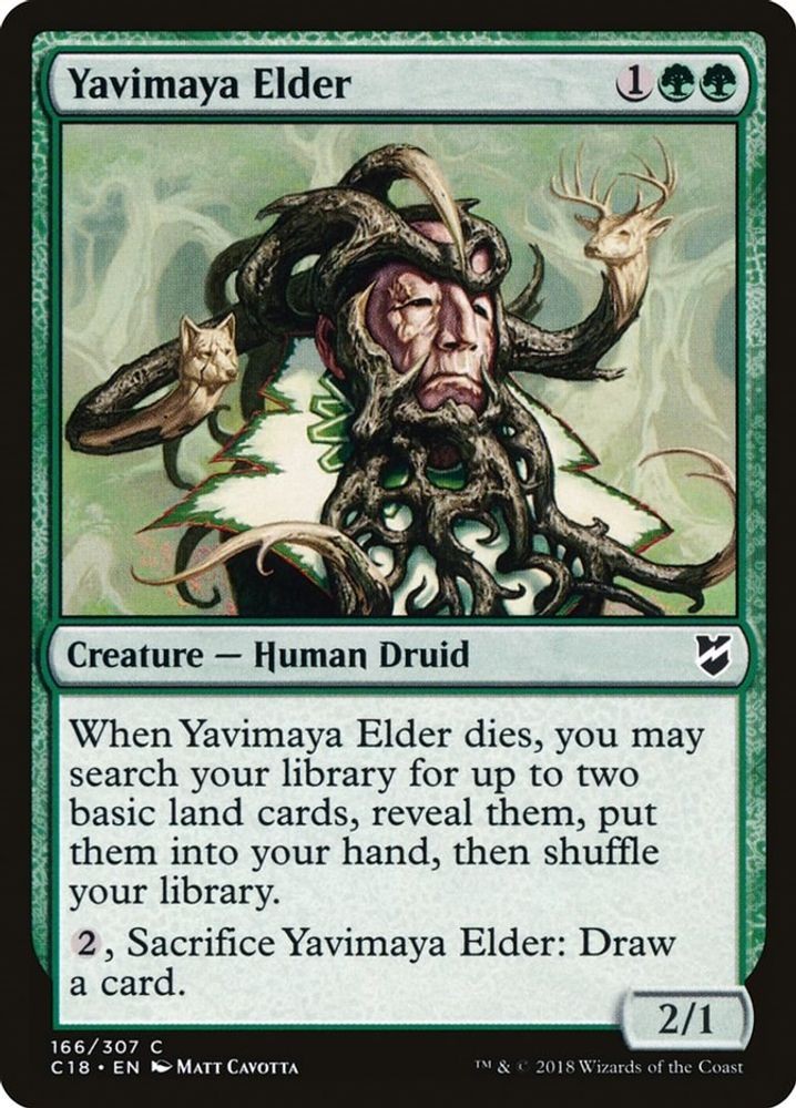 2018 Magic: The Gathering: Commander 2018 - Yavimaya Elder (#166, C, Near Mint)