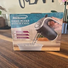 Brentwood Hand Mixer 5-Speed Lightweight Design Dishwasher Safe Beaters
