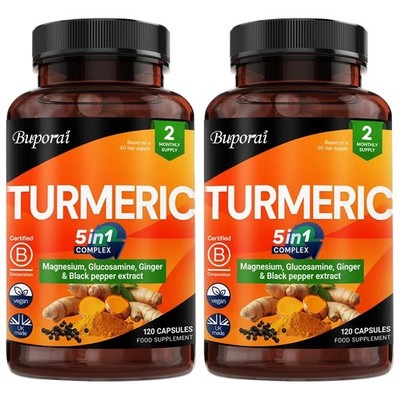 Turmeric 5-in-1 Complex 240pcs,Absorption, Promotes Heart, Joint and Bone Health