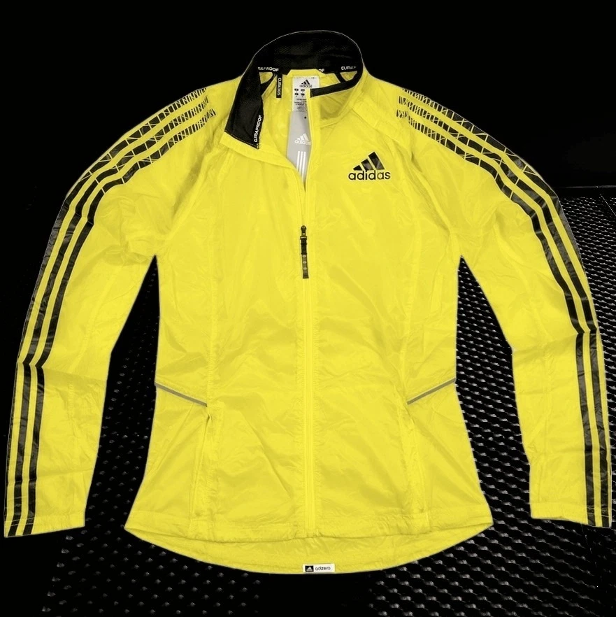 Adidas Damen Laufjacke Wind Jacke Sport Windbreaker Trainingsjacke Run gelb 36 S - Bild 1 von 4