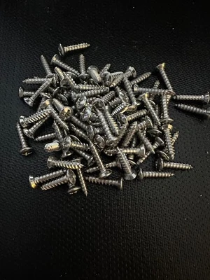 GENERIC #6 x 5/8” Stainless Steel Oval Head Phillips Wood Screws—100 Pack—Rust-Resistant