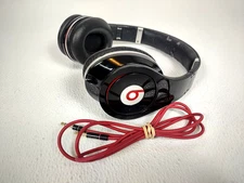 BEATS BY DRE Studio Wired Headphones 190003-00 Black / Red - Needs Battery READ