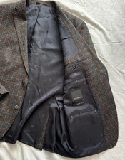 Men Roy Robson Brown Wool Blazer 56