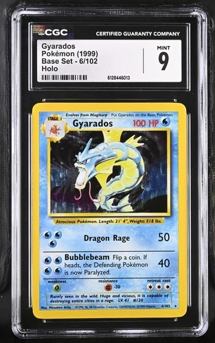 CGC 9 Gyarados 6/102 Holo Base Set Pokémon Card