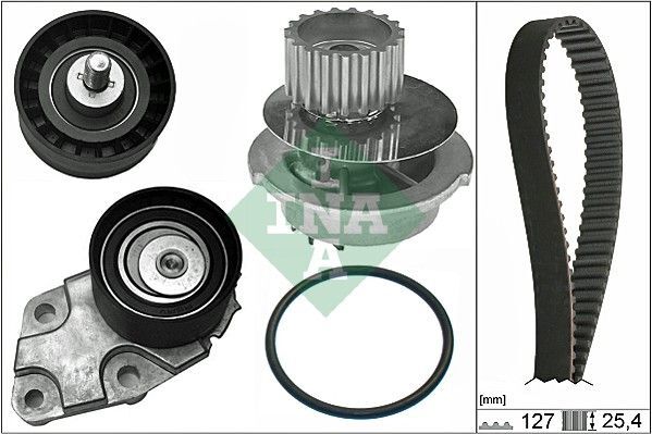 INA 530 0332 31 Wasserpumpe + Zahnriemensatz FüR Chevrolet Daewoo-image