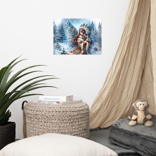 Native American Winter Fairy Art Print, Canvas, Framed Print, Fairy Wall Art - Picture 54 of 126