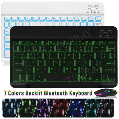 QWERTZ Tastatur Funk Maus iPad Android PC Bluetooth Wireless Kabellos Keyboard