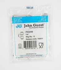 John Guest 1/4" Equal Tee, JG, Ro Unit, Fridge, Water PI0208S - 10 PACK