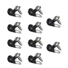 10 Pcs Brake Line Retainer Rubber Coated Insulated Cable Clamps for 3/16" Line