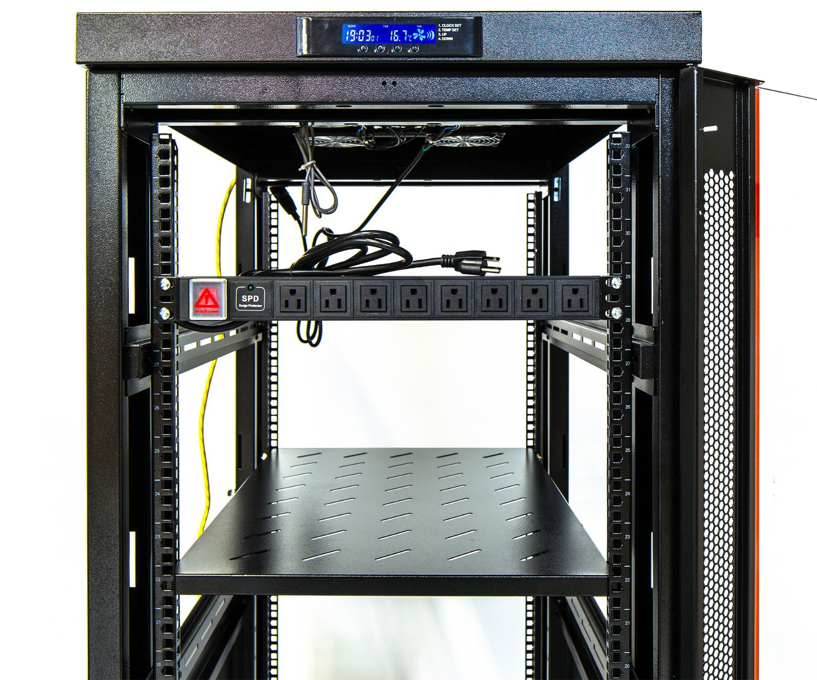 42U 39" FREE STANDING SERVER RACK LCD FANS w/CASTERS (24"w x39