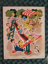 Vintage Jigsaw Puzzle Playskool Golden Press 80-12B Children Playground Slide