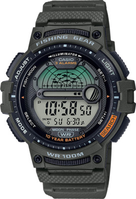 Casio Fishing Gear Men's Quartz Olive Green Band 48mm Watch WS1200H-3AV