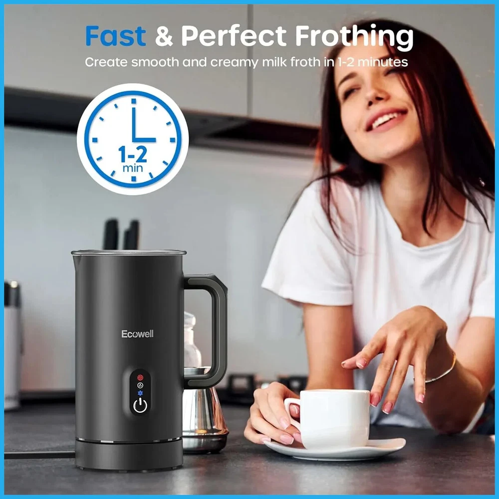 Milk Frother 4 in 1 Coffee Frother Electric Milk Steamer Warmer Cold Foam