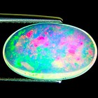 2.12 Ct Natural Ethiopian Cabochon Opal Gemstone Multi Color Oval Cut — photo 1