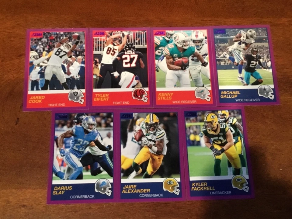 2019 SCORE YOU PICK PURPLE PARALLELS SP NEWTON FITZGERALD GOFF GURLEY RC'S - Image 2 of 4