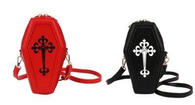   GOTHIC COFFIN CROSSBODY BAGS HALLOWEEN COSPLAY CROSS VAMPIRE NEW